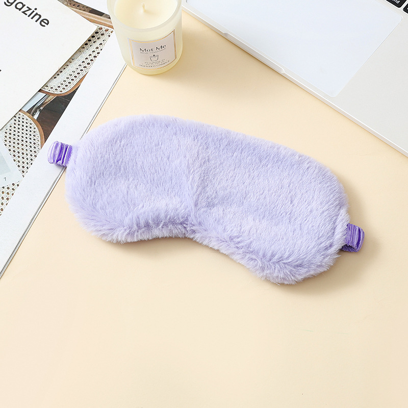 Suministro de máscaras de ojos de peluche para dormir lindas máscaras de ojos de peluche simple sombreante almuerzo para dormir máscaras de ojos al por mayor