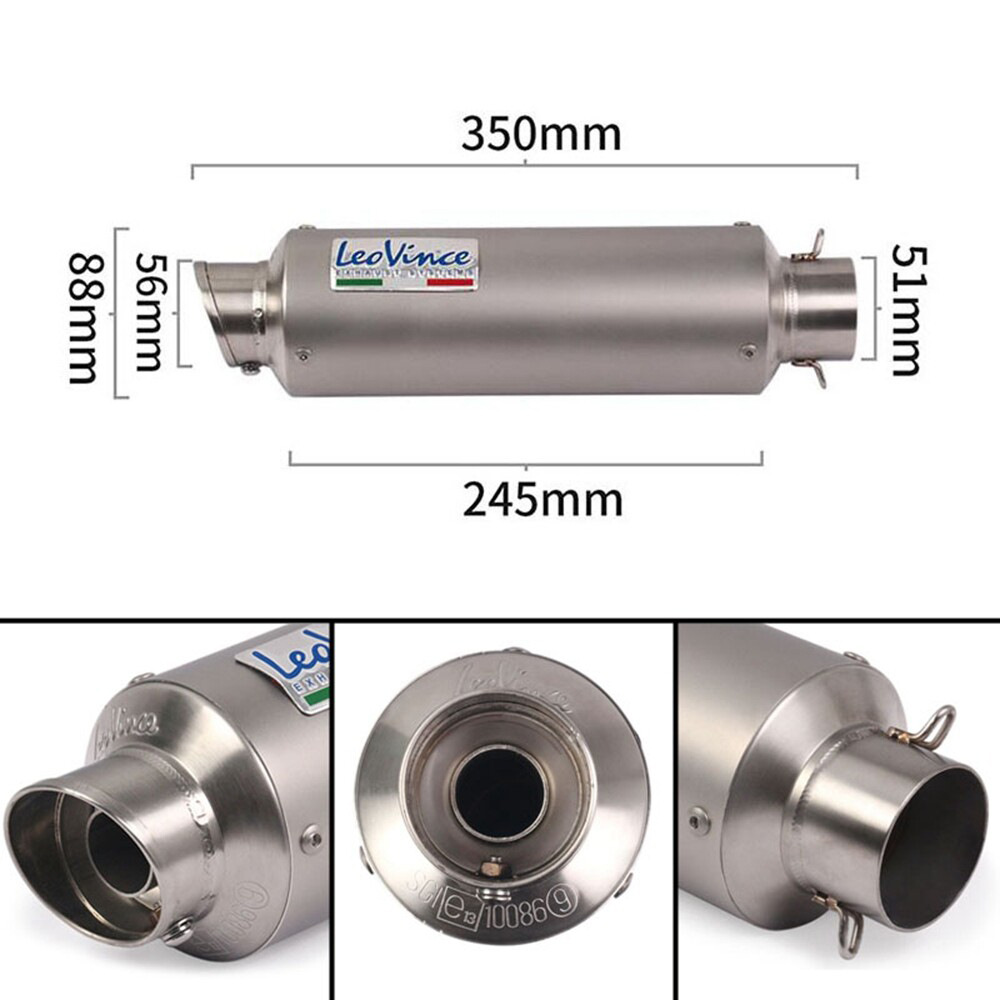 Motorcycle carbon fiber modified exhaust pipe Huanglong 600/ZX6R/Ninja400/Chunfeng/Kaiyue 321rr
