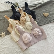 超薄大胸显小裸感文胸光面无痕简约无钢圈裸感透气收副乳内衣夏季