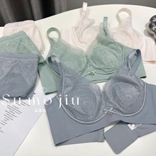 专柜高端水晶杯内衣女软钢圈防下垂薄款胸罩聚拢收副乳调整型文胸