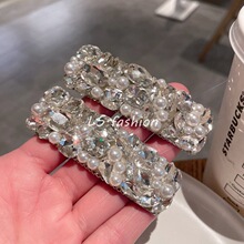 法式高级感重工水晶发夹淑女气质刘海夹前额碎发夹边夹BB夹女发卡