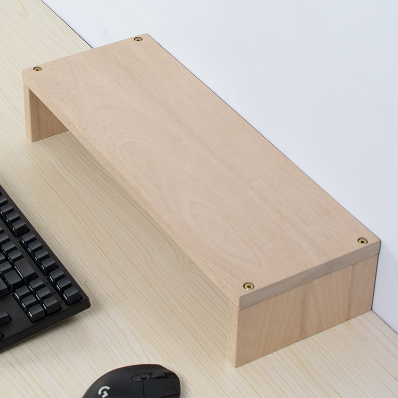 데스크탑 컴퓨터 모니터 스탠드 단단한 나무 스크린 패드 베이스 사무실 데스크탑 스토리지 스토리지 선반 신제품