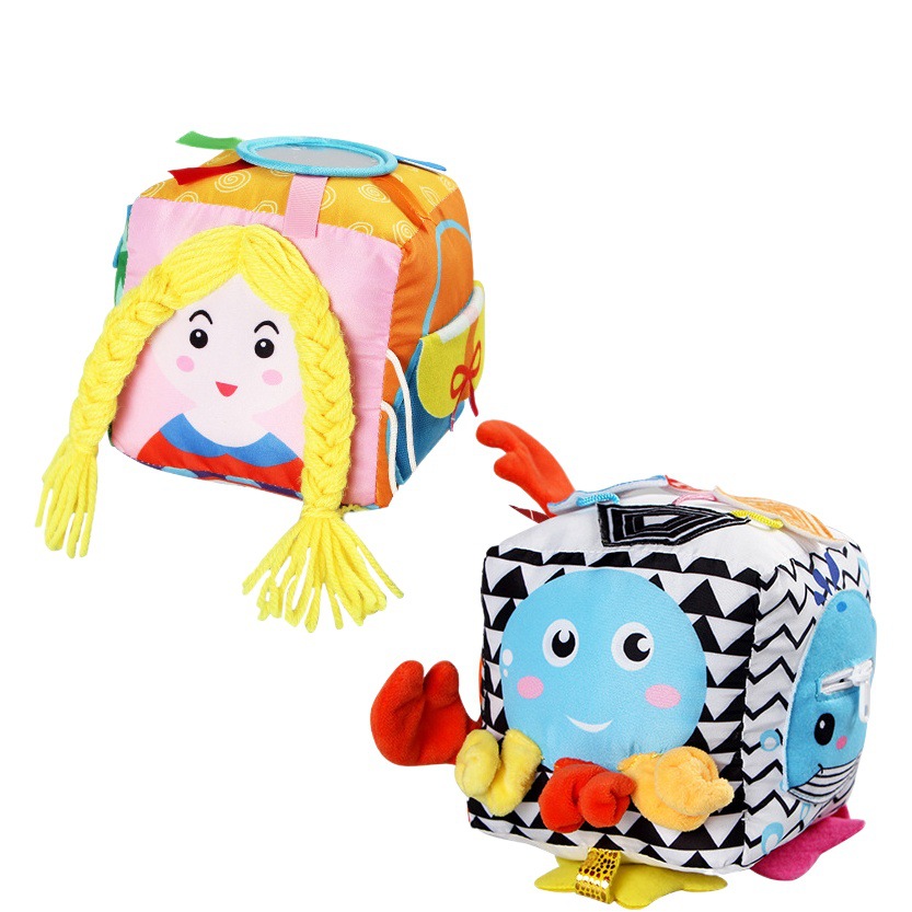 Cubo Mágico de Cangrejo Aipinqi, Juguetes Educativos para Bebés, Juguetes de Aprendizaje Temprano para Vestirse, Entrenamiento Sensorial para Bebés
