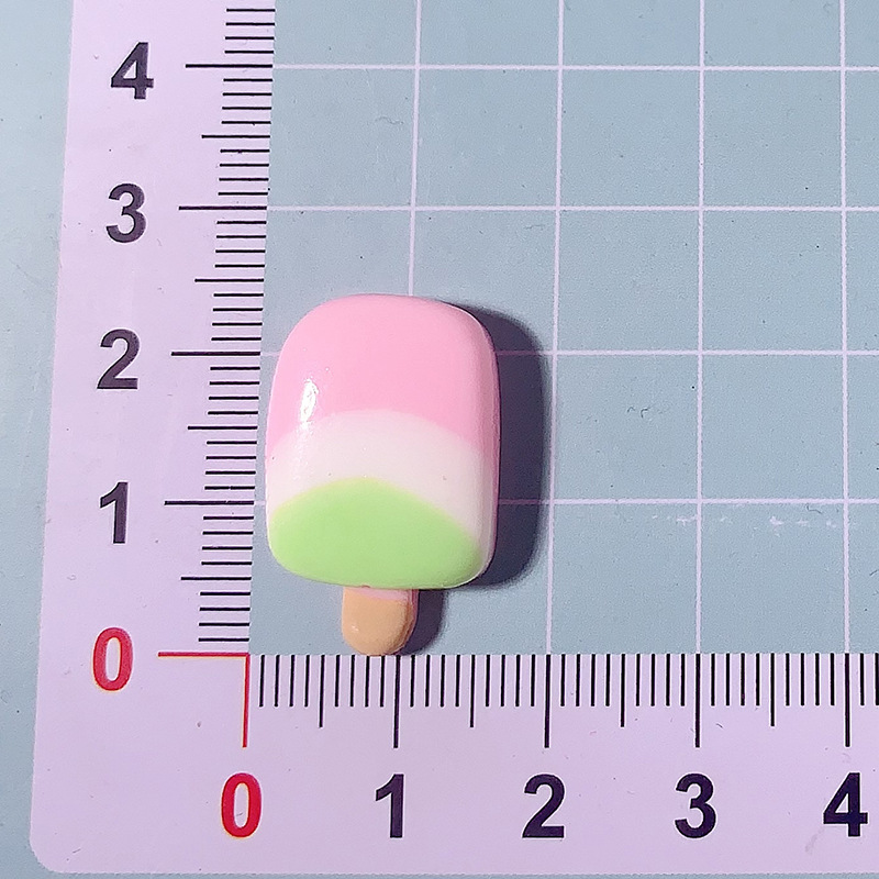 Nuevo macaron helado barra de hielo accesorios de resina de hielo DIY accesorios para el cabello caja de teléfono móvil llaverillo material de hebilla de zapatos parches