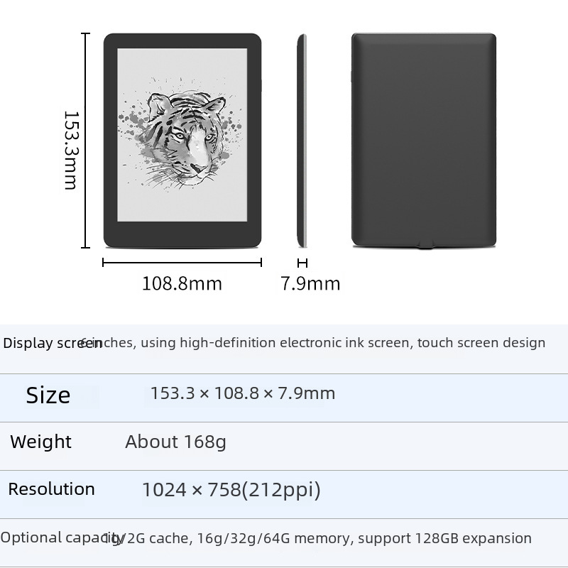 [Source Manufacturer] Ink Screen E-Book Reader Android Supports SD Card to Expand WIFI Connection + Bluetooth