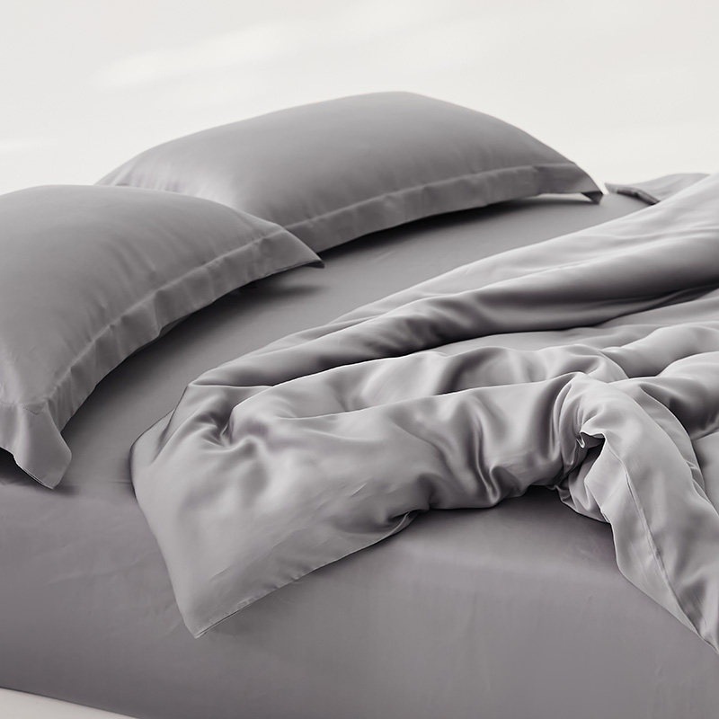 Premium Tencel Duvet Cover Set Breathable Ice Silk Bedding_voghion.com