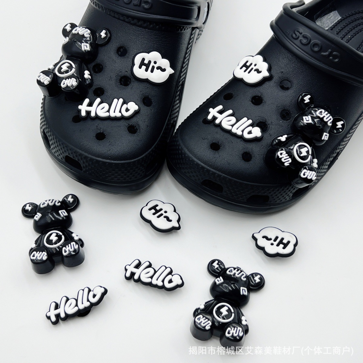 Estrellas plateadas ajuste agujero agujero perdido zapatos decorativos accesorios DIY extraíbles accesorios de flores hebillas de zapatos accesorios tridimensionales