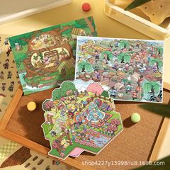 Xinyuyan 17.0 特大バージョン着色造園ステッカーミニチュアシーン 3D 立体キャビンツリーハウス DIY クリエイティブステッカー