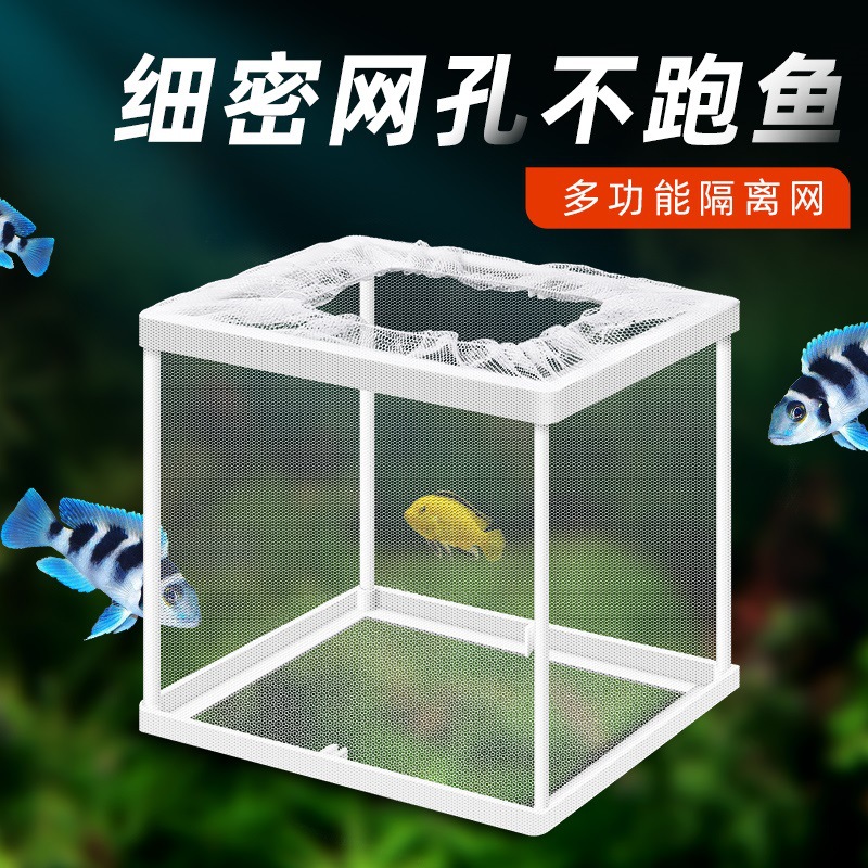 斗鱼盒产房孵化孵化隔离网鱼缸水族箱分离网保护繁殖小鱼孵化盒