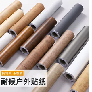 户外窗台贴纸防水防晒加厚板自粘木纹仿木飘窗垫台面室外阳台翻新