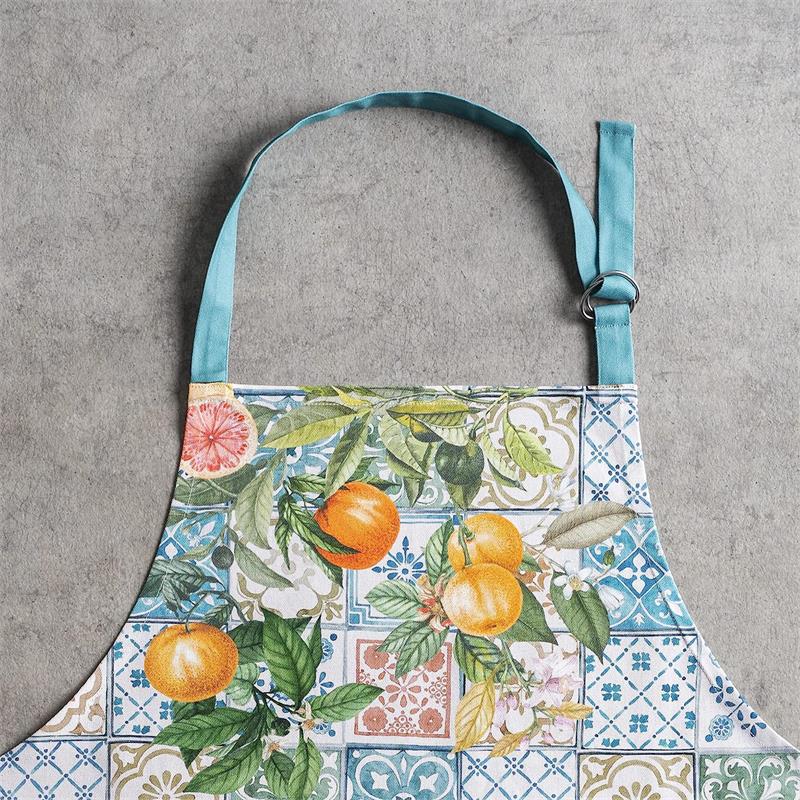 Amazon Impresión digital lienzo delantal cocina hogar manicura ropa de trabajo flor tienda estudio delantal fábrica al por mayor