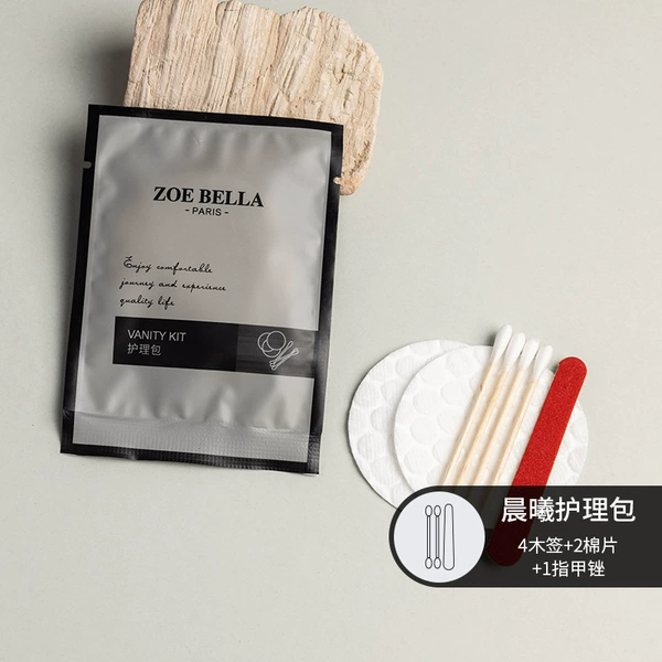 Dawn care package 4 wooden skewers + 2 cotton pads + 1 nail file
