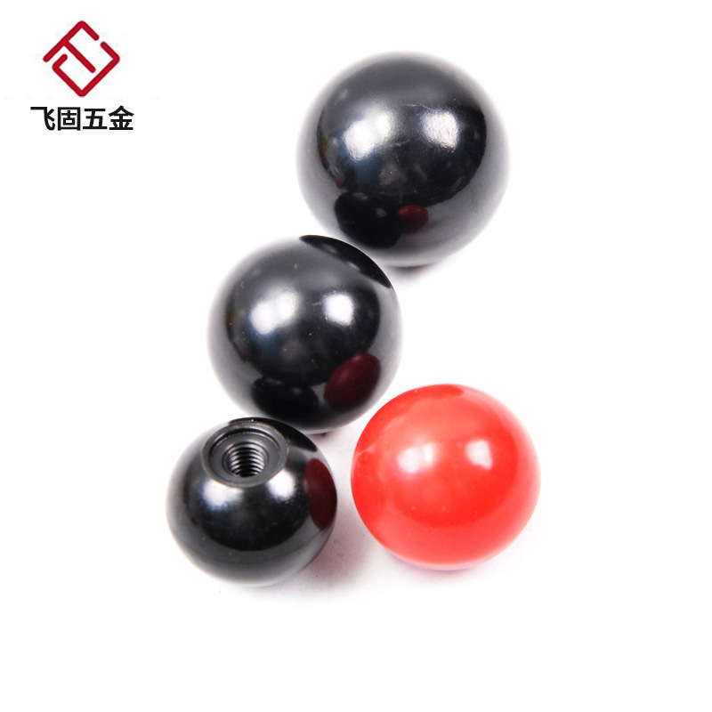 Plastic ball Black handball red glue ball/machine handle ball nut…