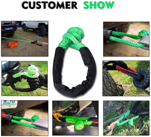 17 tons of knot rope, soft unloading buckle, single package, double package, winch rope, trailer rope, trailer hook off-road Amazon 