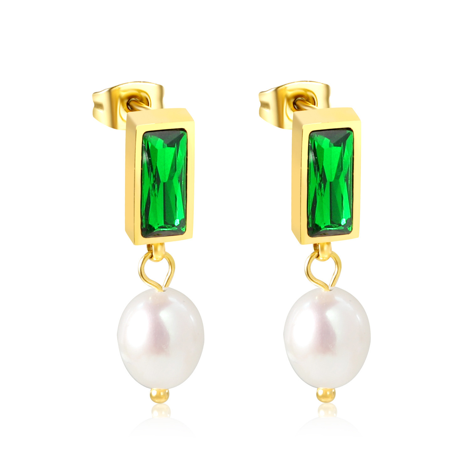 Summer retro fashionable universal earrings stainless steel from…