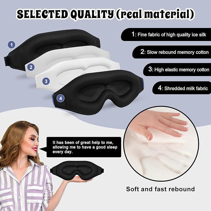 跨境Sleeping EyeMask3D立体遮光睡眠眼罩缓解眼疲劳出差旅行午休|undefined