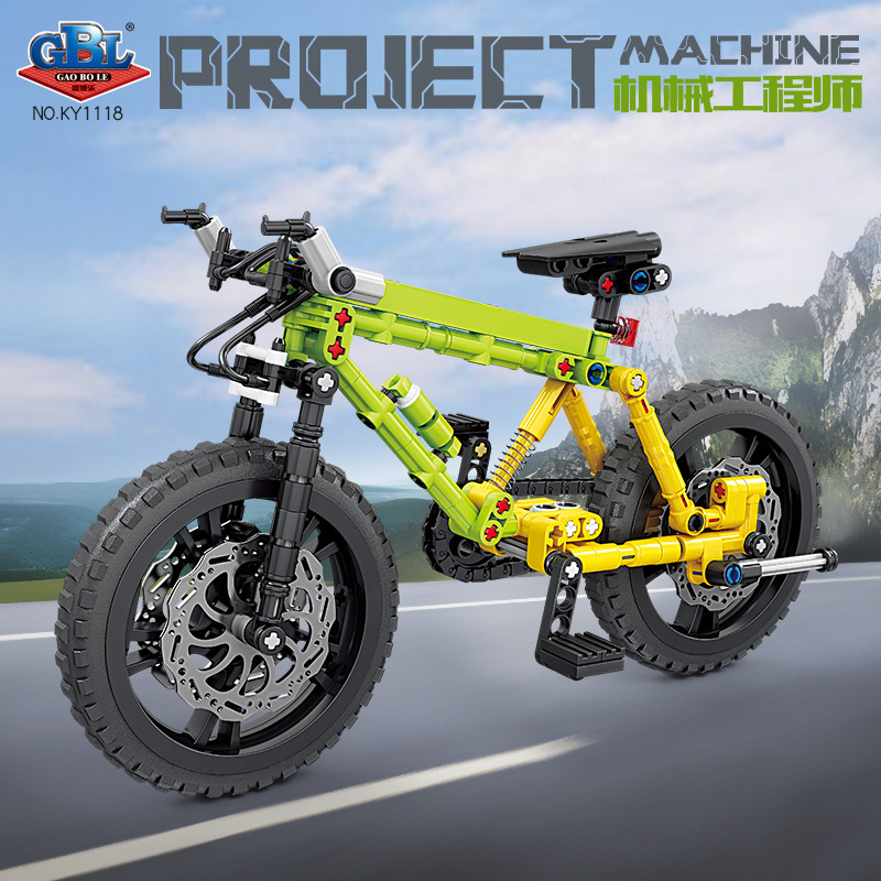 Gaobole 1118 Mechanical Engineer Jieant Mountain Bike Assembly Model Boy Assembled Building Block Toys