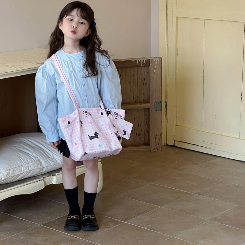 Bolsa de lona de dibujos animados japoneses 2025 nuevo bolso de gran capacidad para estudiantes de escuela primaria bolso de hombro para hombres y mujeres