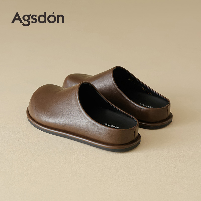 Augu Shi Deng Baohe zapatillas para mujeres 2026 nueva primavera con suela gruesa zapatillas casuales de un pie no se cansará zapatos de pie único