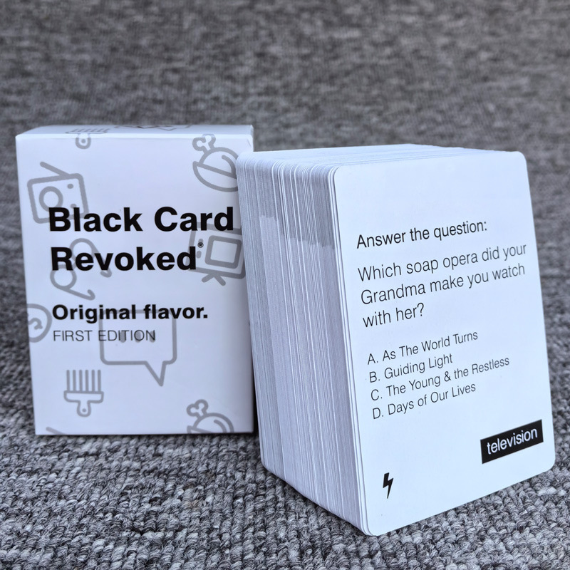 Gioco da tavolo interattivo per feste in inglese nero revocato, carta giocattolo_voghion.com
