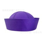 厂家批发表演派对粉紫色水手船长帽子