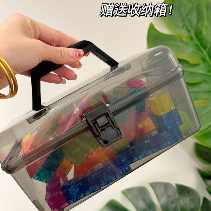玩具爆款网红手工diy礼物益智玩具磁力积木儿童彩虹趣味模型批发|undefined