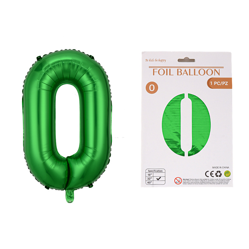 Globo de película de aluminio digital de 32 pulgadas, tarjeta de papel, tapa dura, paquete individual, cuerpo delgado, fiesta digital, globo decorativo flotante