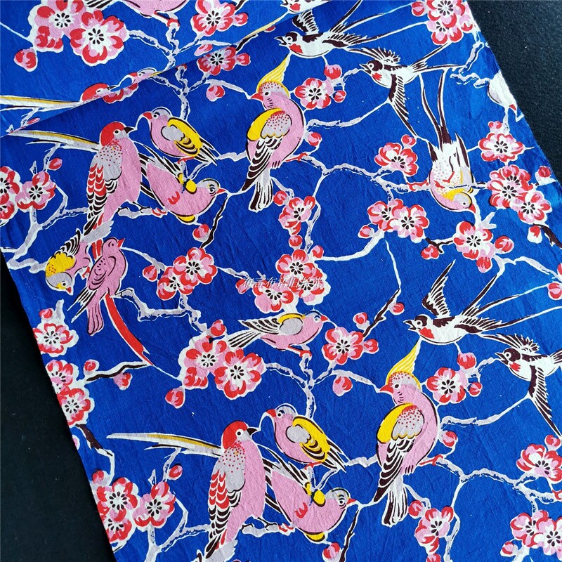 崇明土布、古布、中国風手作り土布、粗布、手織り布、プリント布、手作りDIY布|undefined