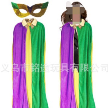 Cross-border mardi gras carnavales máscara collar galvanizado de plástico de color cadena de cuentas conjunto de calcetines suministros de fiesta