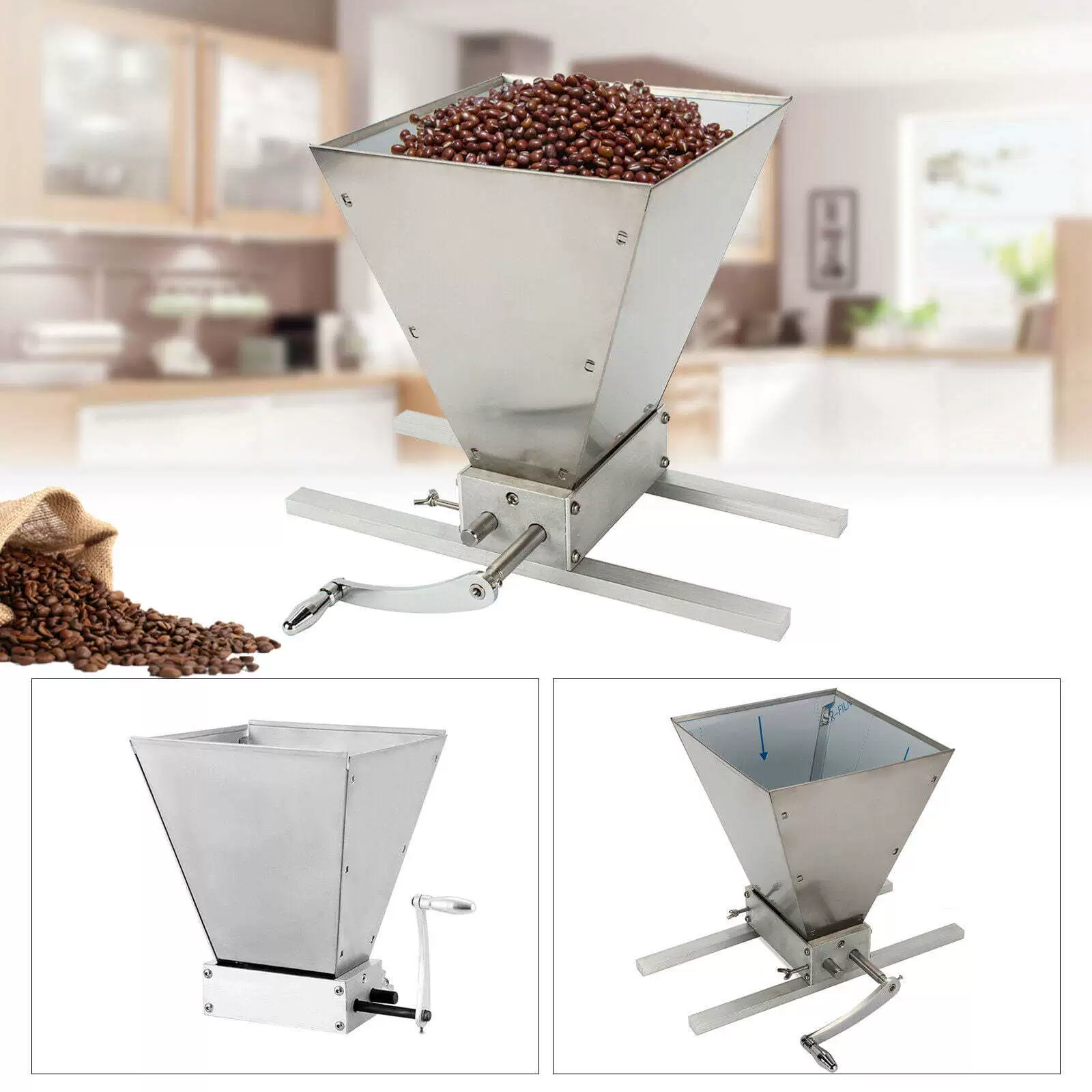 Лучший продаваемый ручной двухвалковый зернодробилка от компании Dayang Group, многофункциональный измельчитель зерна промышленного класса, эффективный и энергосберегающий.