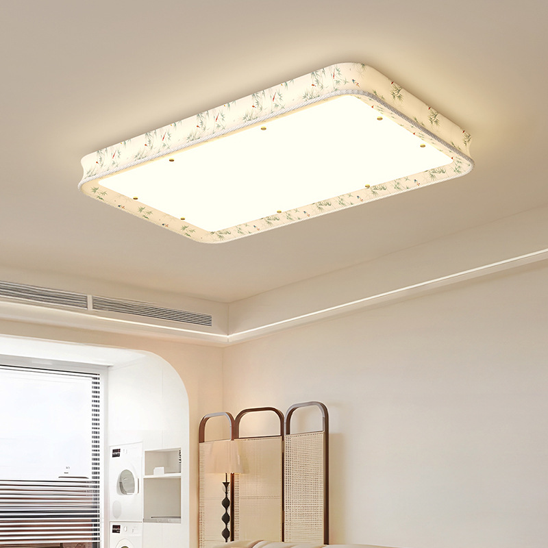 2025 nueva lámpara de techo de sala de estar retro francesa de espectro completo lámpara de estudio de dormitorio lámpara de Zhongshan