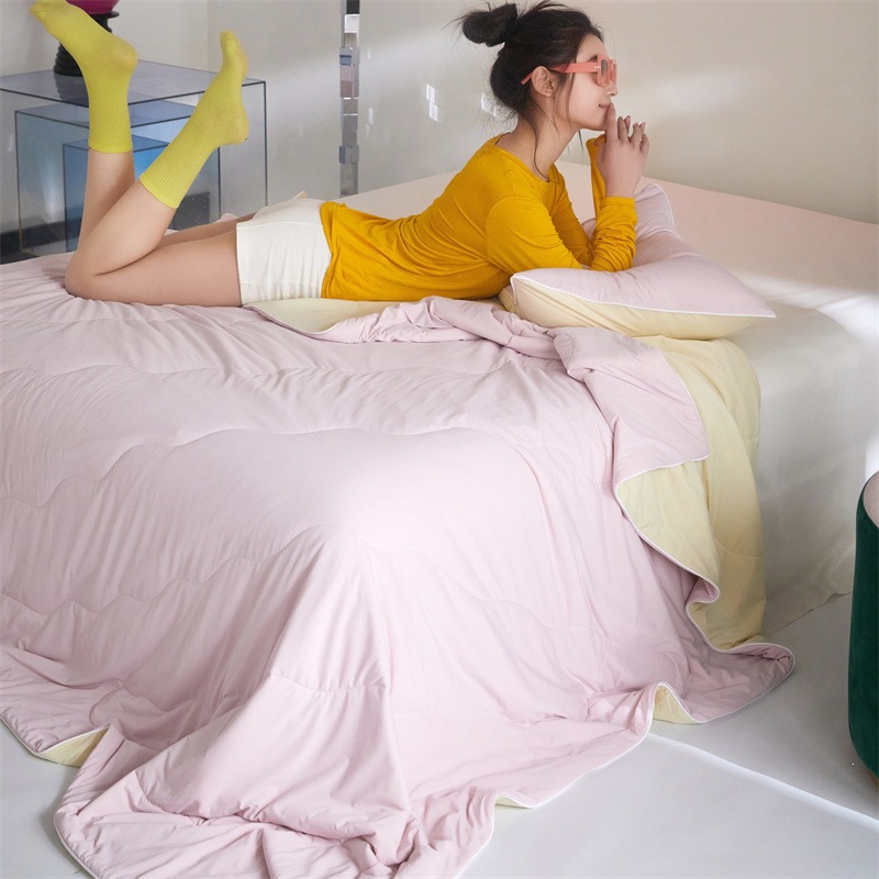 Sam con aire acondicionado de verano frío hielo simple y doble para niños de clase madre y niño grado puede lavarse con máquina dormitorio de estudiantes
