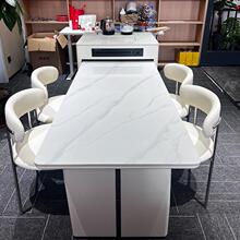 现代岩板茶台茶炉奢意式小户型高端茶桌椅客厅会客茶盘泡茶几