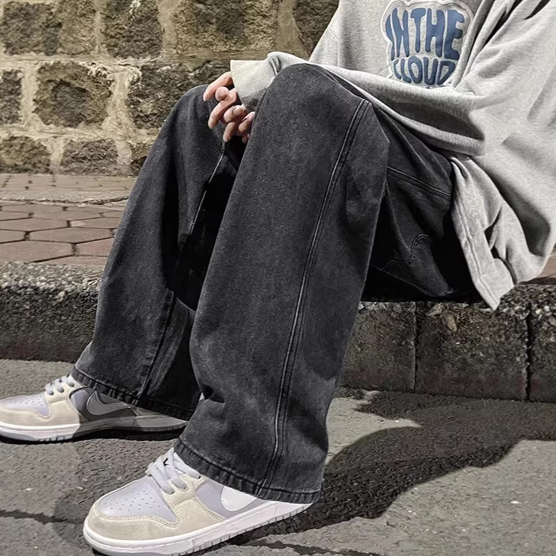 Men's Clothing Men's Retro Style Loose Straight Leg Casual Jeans Trendy Style Summer For Formal & Casual For Men_mkmklike.com