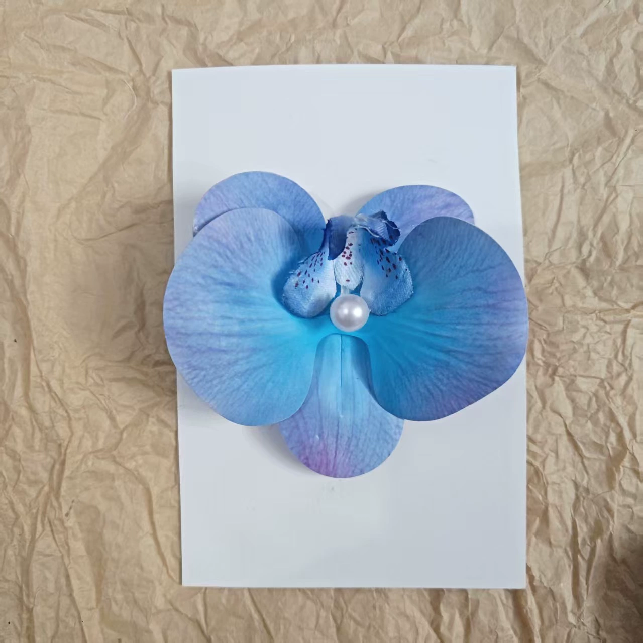 Hairgrip floral clips, princess French-style phalaenopsis & plumeria, multi-size duckbill & pins