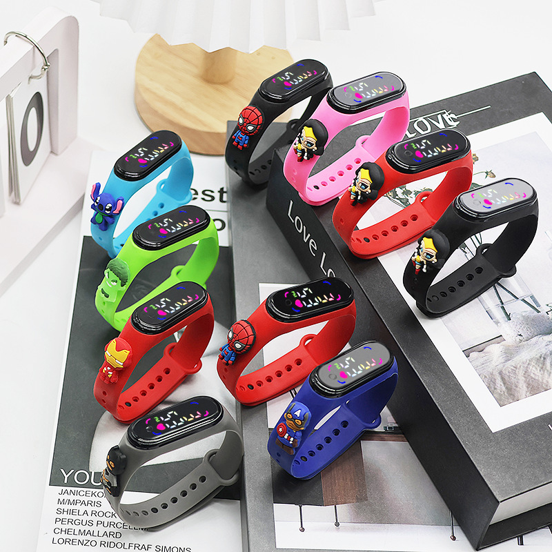 New Cartoon Avengers Anime Led Doll Watch Cute Outdoor Sports Electronic Watch Spot