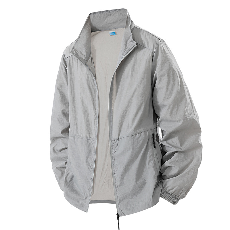 Anti-Uv Sun Protection Clothing Men's Jacket 2026 Summer Ice Silk Casual Fishing Sun Protection Clothing Trendy Brand Thin Jacket for Men