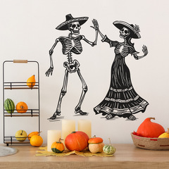 外貿萬聖節鬼新娘鬼新郎臥室客廳玄關家居裝飾牆貼貼紙自粘批發