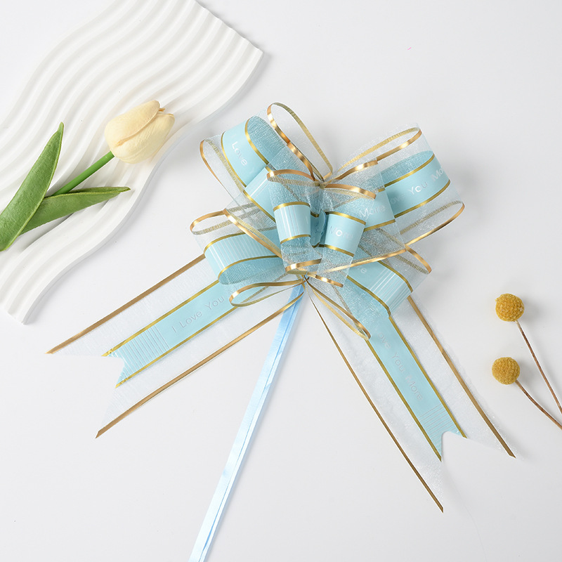 Transfronterizo Amazon venta caliente 64mm cintas de confesión de esquí arco de mano flores ILOVEYOUMORE