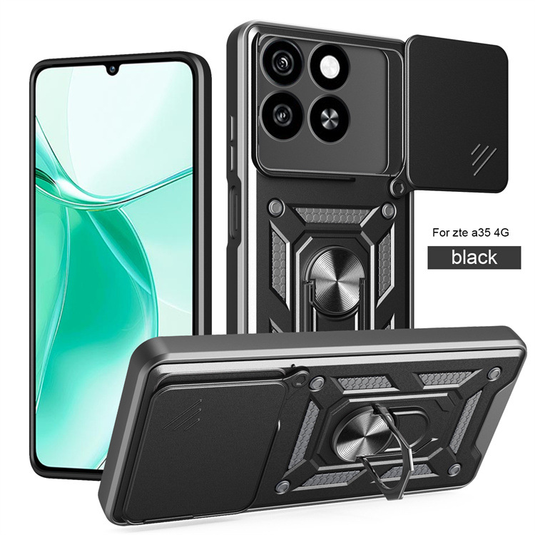 Wholesale Shunjia Sliding Window Case Suitable for Zte Blade A56 Phone Case A35E Magnetic Stand A75 Anti-Drop A55/A35