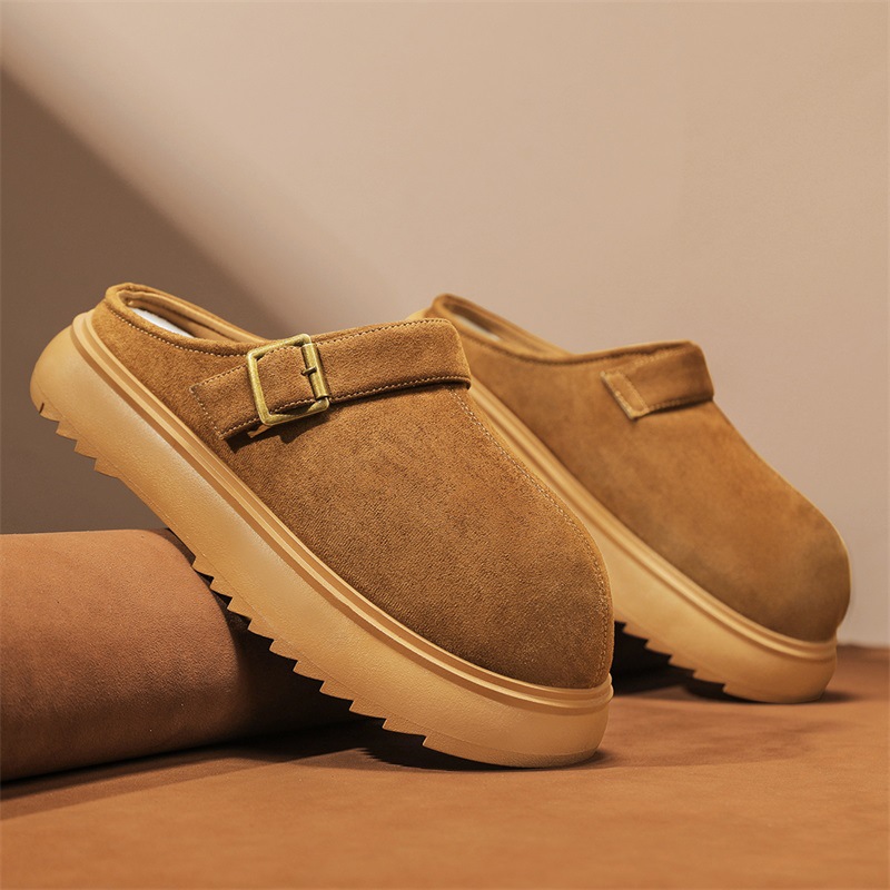Bizcocho de suela gruesa realza la cabeza grande retro, un pie, zapatos Birkener, todo incluido para hombre, nuevos zapatos Boken de primavera 2025