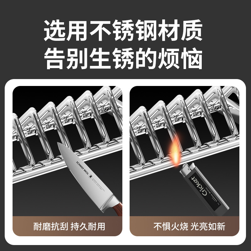 Estante de platos de acero inoxidable, estante de cocina, tablero de cubierta, palillos, platos, platos, platos, platos, estante de agua, almacenamiento de doble capa