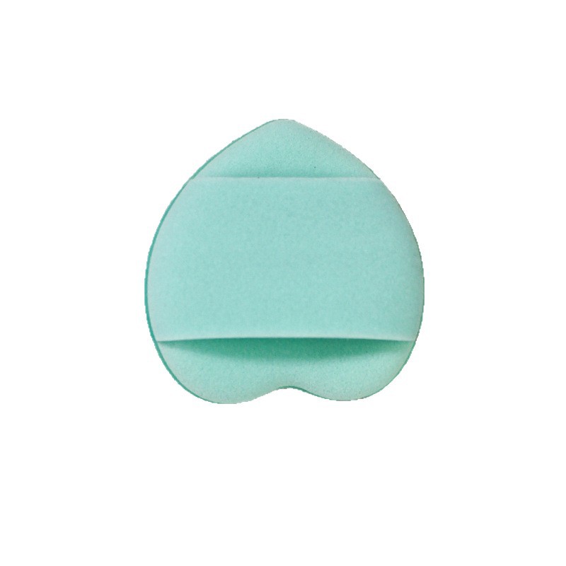 Corazón de dedo pulgar dedo polvo de cojín de aire para secar y húmedo de doble uso de polvo de blindaje facial algodón de maquillaje de alta elasticidad