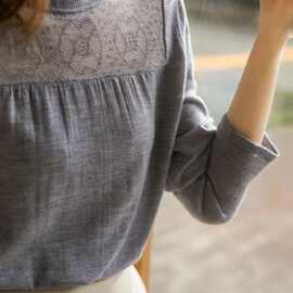 针织衫女2021早秋新款女装法式小香风镂空秋装宽松秋冬打底衫上衣