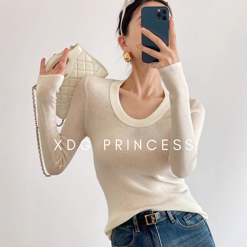 港米服饰/2025秋冬款 U领30羊毛15色打底毛衣女针织修身套头毛衣