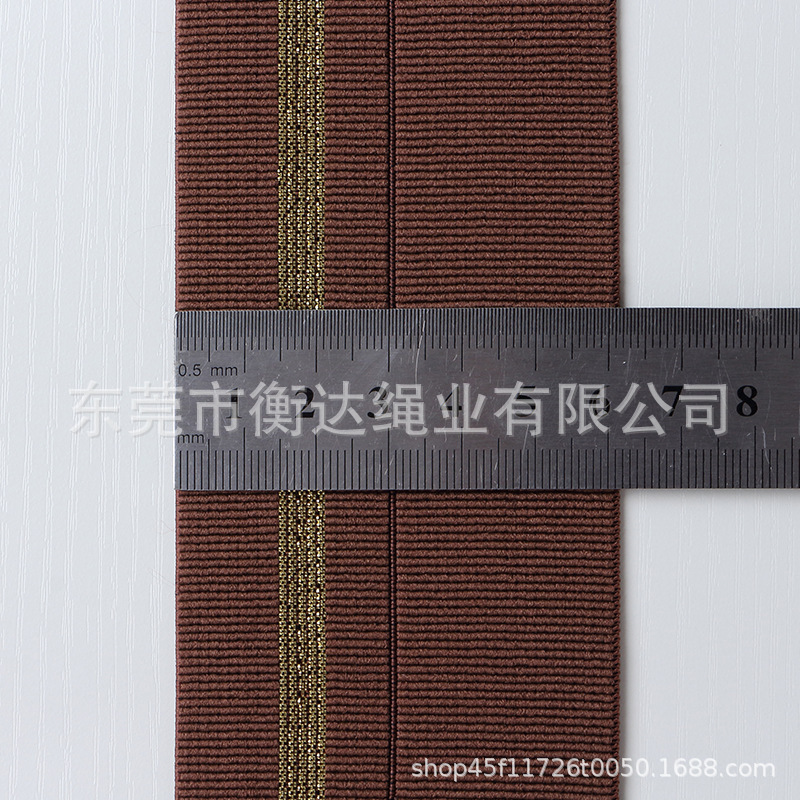 Fábrica de venta al por mayor 6cm costillas de color dobladas elásticas bordes de oro ropa interior pantalones cintura elástica
