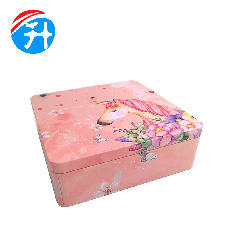 Dongguan Pink Girl's Heart Matte Small Iron Box Packaging Shrink Back Cover Square Biscuit Pastry New Year's Gift Box Dongguan Pink Girl's Heart Matte Small Iron Box Packaging Shrink Back Cover Square Biscuit Pastry New Year's Gift Box