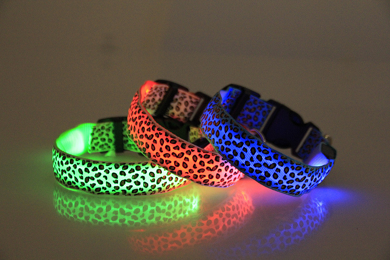 豹纹LED发光狗项圈 挺好品牌 (30)