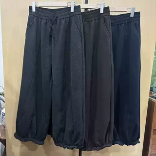 1539双色羊绒加厚绒阔版花边灯笼裤 120.140.160