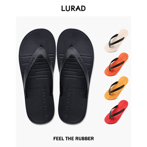 Ludadi Simple Flip-Flops Men's Summer Couple's Slippers Outdoor Non-Slip Clip Sandals Soft Bottom Sandals